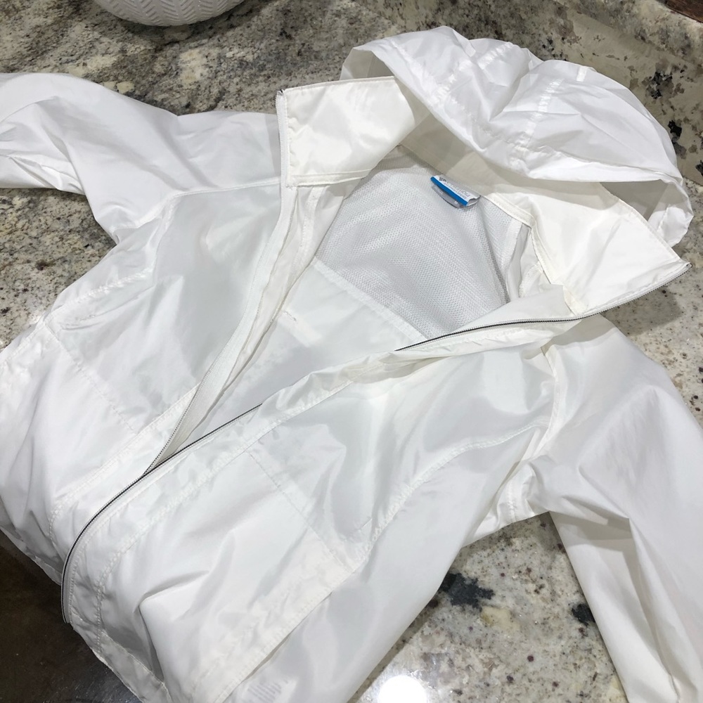 White Columbia rain jacket